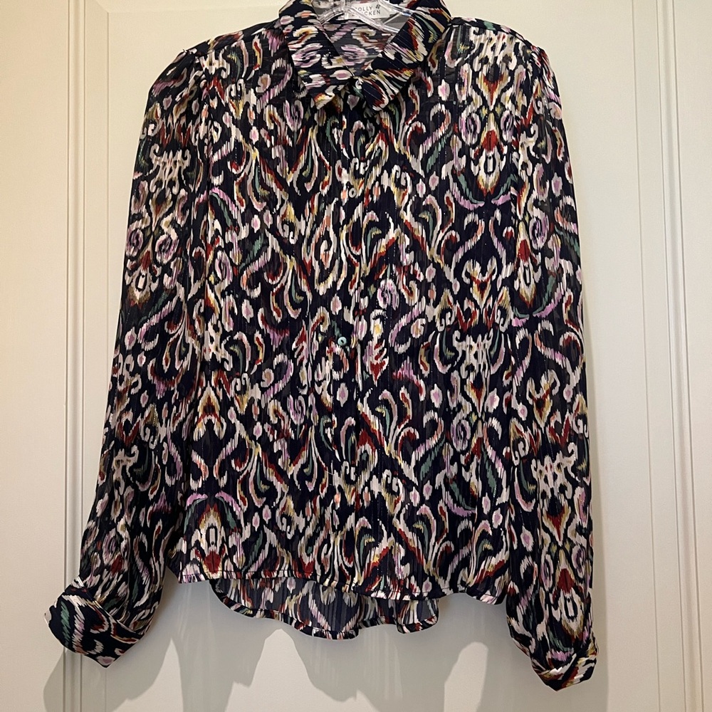 Molly Bracken Multicolor Patterned Button Down Sh… - image 1